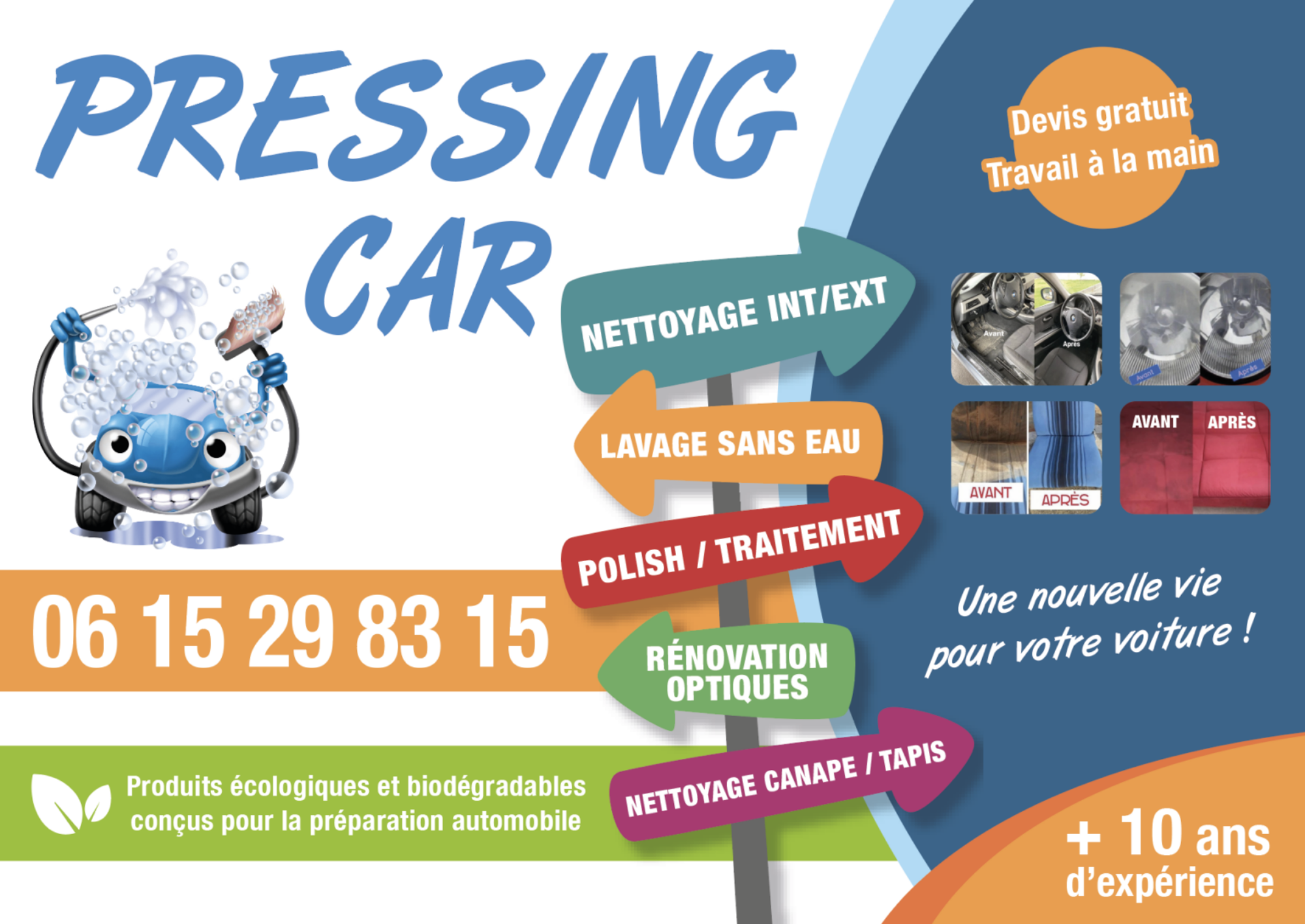 Pressing car Lavage auto et tissu d ameublement 